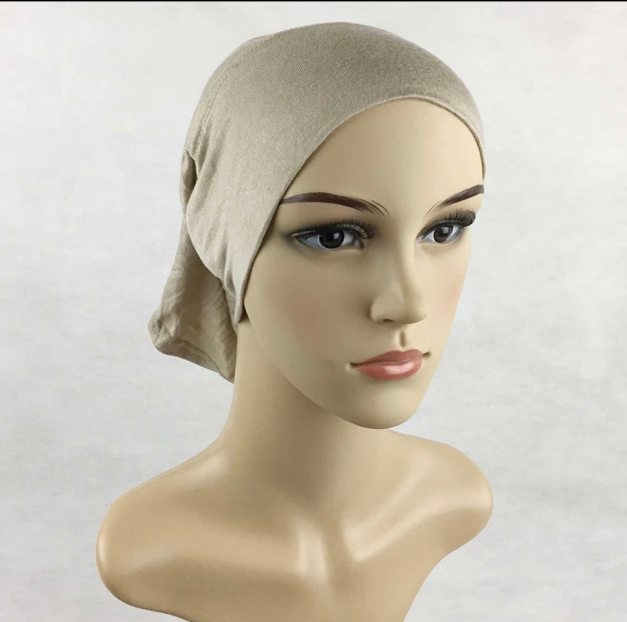 Modest Jersey Material Underscarf Cap on Mannequin