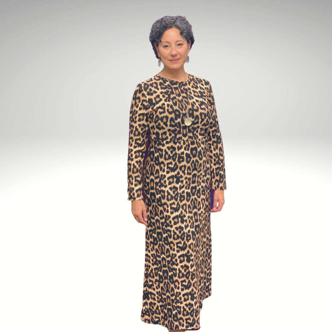 Cheetah Print Modest Maxi Dress