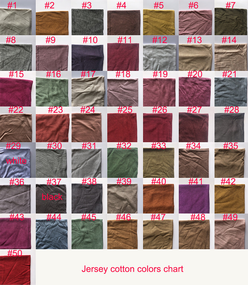 Jersey Cotton Colors Chart