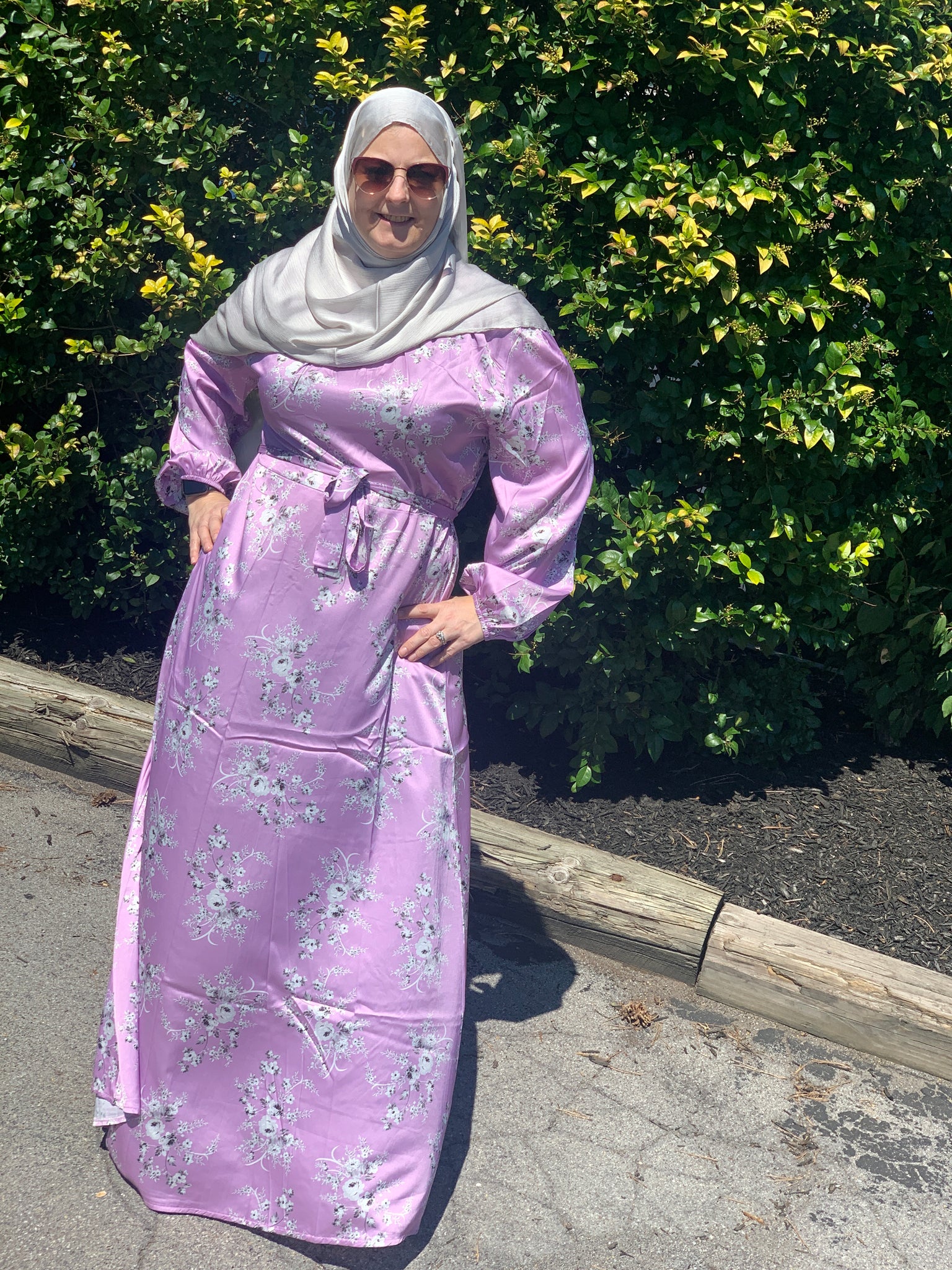 Safa's Satin Drape Abaya/Maxi Dress